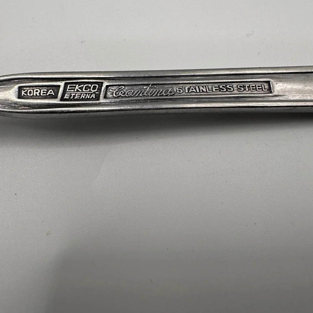 Ekco Eterna Cantina Stainless Steel Dinner Forks Set of 6 Vintage Korea Floral
